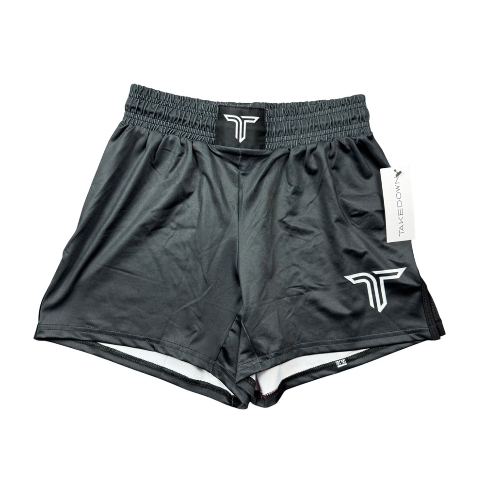 Takedown Essential Training Shorts Men Small Black Wrestling No Gi Jiu Jitsu MMA